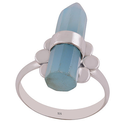 Aqua Chalcedony 925 Sterling Silver Ring - R3402838-13