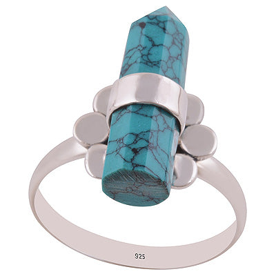 Turquoise 925 Sterling Silver Ring - R3402838-2