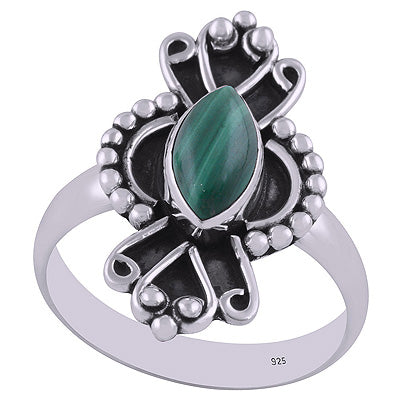 Malachite 925 Sterling Silver Ring - R3402847-10