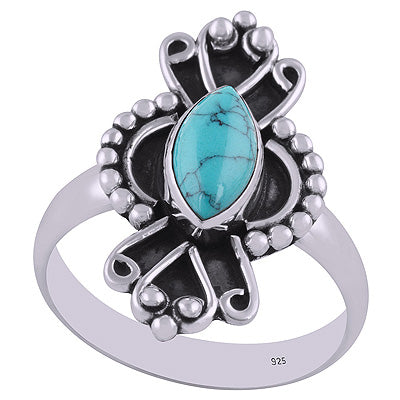 Turquoise 925 Sterling Silver Ring - R3402847-3