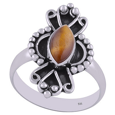 Tiger's Eye 925 Sterling Silver Ring - R3402847-9