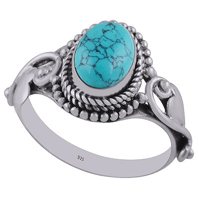 Turquoise 925 Sterling Silver Ring - R3402855-3