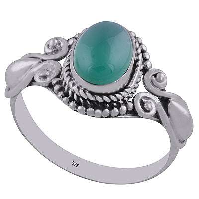 Green Onyx 925 Sterling Silver Rings - R3402856-8