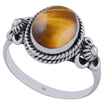 Tiger's Eye 925 Sterling Silver Rings - R3402857-9