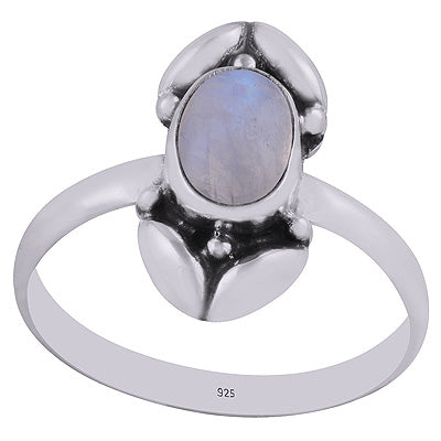 Gorgeous Bold Work Rainbow Moonstone Oval Shape 925 Sterling Solid Silver Ring - R3402910-4