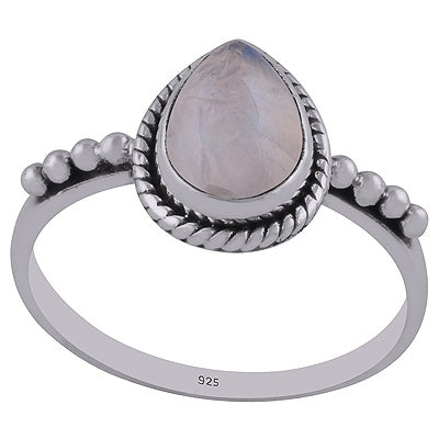 Gorgeous Rawa & Wire Work Around Rose Quartz Pear Shape 925 Sterling Solid Silver Ring - R3402911-16