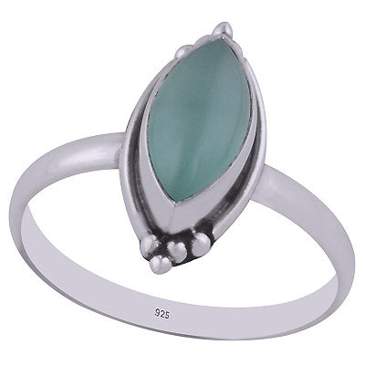 Minimal Rawa Work Around Aqua Chalcedony Marquise Shape 925 Sterling Solid Silver Ring - R3402937-10