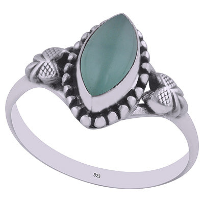 Gorgeous Handwork Around Aqua Chalcedony Marquise Shape 925 Sterling Solid Silver Ring - R3402967-10