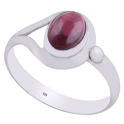 Stunning Split Shank Around Garnet Oval Shape 925 Sterling Solid Silver Ring - R3402993-22