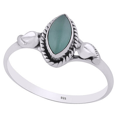 Beautiful Handcrafted work Around Aqua Chalcedony Marquise Shape 925 Sterling Solid Silver Ring - R3403013-29
