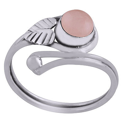 Beautiful Textured Leaf Around Malachite Round Shape 925 Sterling Solid Silver Ring - R3403035-11