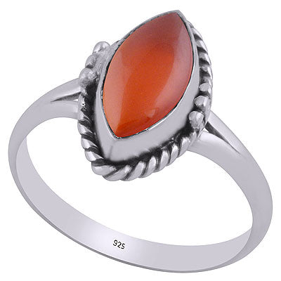 Stunning twisted wire and rawa work Around Carnelian Marquise Shape 925 Sterling Solid Silver Ring - R3403040-7