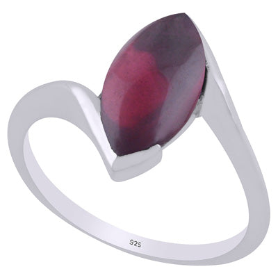 Beautiful Gemstone Seated Garnet Marquise Shape 925 Sterling Solid Silver Ring - R3403249-2