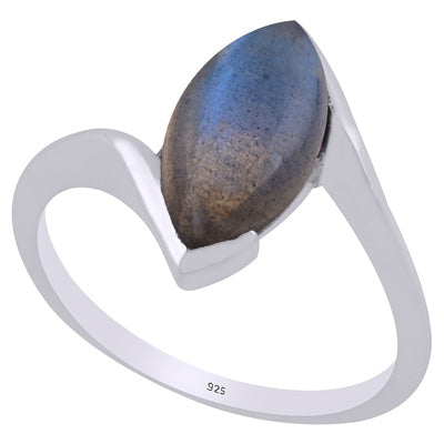 Beautiful Gemstone Seated Labradorite Marquise Shape 925 Sterling Solid Silver Ring - R3403249-5