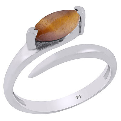Alluring Shank Around Tiger's Eye Marquise Shape 925 Sterling Solid Silver Ring - R3403250-11