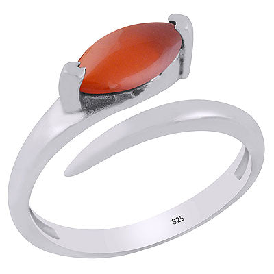 Alluring Shank Around Carnelian Marquise Shape 925 Sterling Solid Silver Ring - R3403250-7