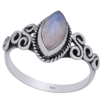 Gorgeous Wire Work Around Rainbow Moonstone Marquise Shape 925 Sterling Solid Silver Ring - R3403265-4