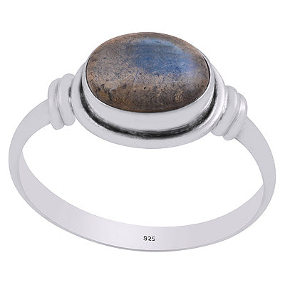 Beautiful Wire Work Around Labradorite Oval Shape 925 Sterling Solid Silver Ring - R3403319-5
