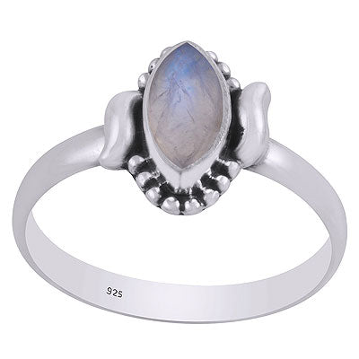 Gorgeous Handcrafted Design Rawa Work Rainbow Moonstone Marquise Shape 925 Sterling Solid Silver Ring - R3403329-4