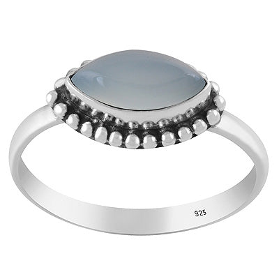 Gorgeous Rawa Work Around Aqua Chalcedony Marquise Shape 925 Sterling Solid Silver Ring - R3403343-10