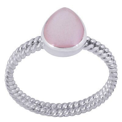Gorgeous Twisted Shank Around Shell Pear Shape 925 Sterling Solid Silver Ring - R3403382-18