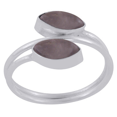 Beautiful Shank Around Rose Quartz Marquise Shape 925 Sterling Solid Silver Ring - R3403397-13