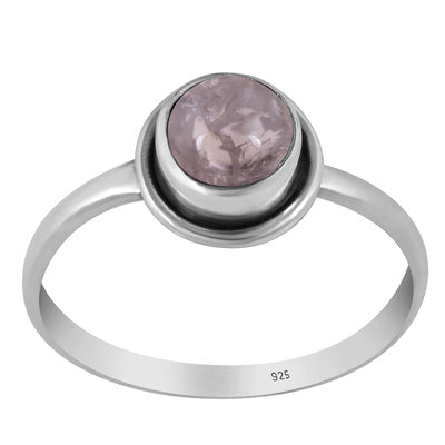 Beautiful Wire Work Around Tourmaline Round Shape 925 Sterling Solid Silver Ring - R3403403-29