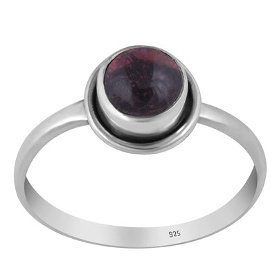 Beautiful Wire Work Around Tourmaline Round Shape 925 Sterling Solid Silver Ring - R3403403-30
