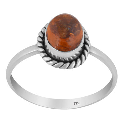 Stunning Twisted Wire Work Around Tourmaline Oval Shape 925 Sterling Solid Silver Ring - R3403404-26