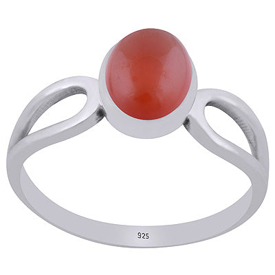 Stunning Shank Around Carnelian Oval Shape 925 Sterling Solid Silver Ring - R3403495-7