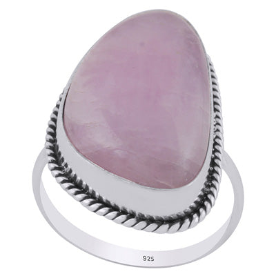 Authentic Wire Work Around Kunzite Fancy Shape 925 Sterling Solid Silver Ring - R3403544-11