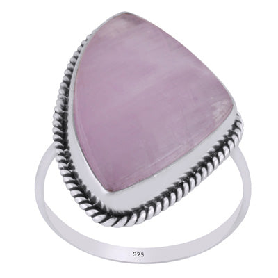 Authentic Wire Work Around Kunzite Fancy Shape 925 Sterling Solid Silver Ring - R3403544-15