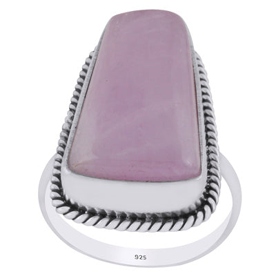 Authentic Wire Work Around Kunzite Fancy Shape 925 Sterling Solid Silver Ring - R3403544-7