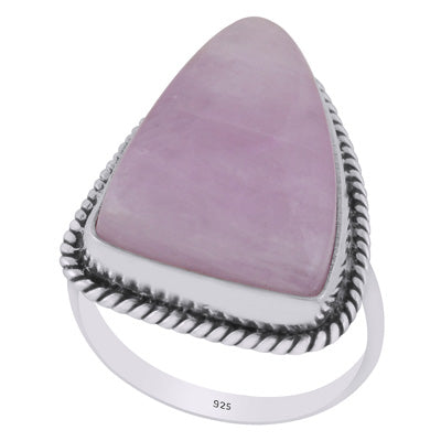 Authentic Wire Work Around Kunzite Fancy Shape 925 Sterling Solid Silver Ring - R3403544-8