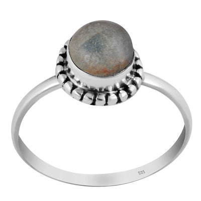 Classic Rawa Work Around Tourmaline Round Shape 925 Sterling Solid Silver Ring - R3403559-5