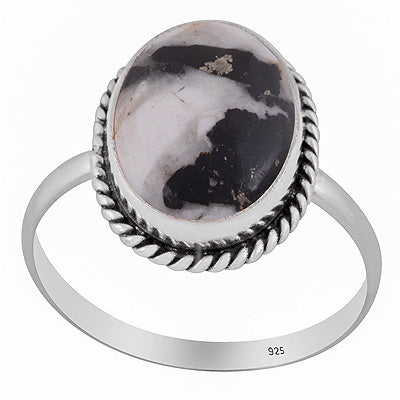 Authentic Wire Work Around White Buffalo Copper Turquoise Oval Shape 925 Sterling Solid Silver Ring - R3403566-25
