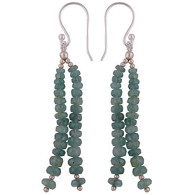 925 Sterling Silver Emerald Earrings - R3500229-16