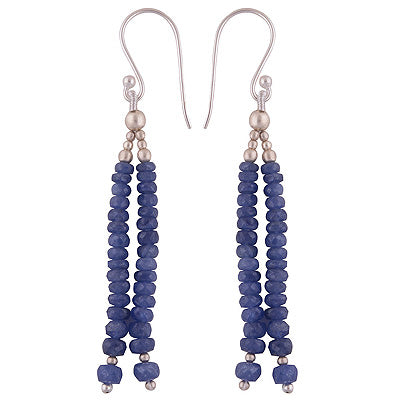 925 Sterling Silver Blue Sapphire Earrings - R3500229-17