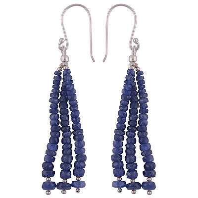 925 Sterling Silver Blue Sapphire Earrings - R3500229-27
