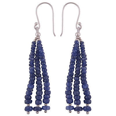 925 Sterling Silver Blue Sapphire Earrings - R3500229-6