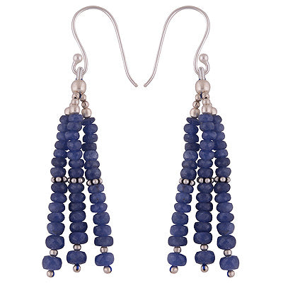 925 Sterling Silver Blue Sapphire Earrings - R3500305-7