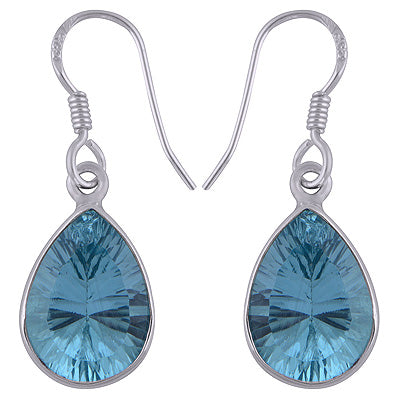 Beautiful Gemstone Crystal Pear Shape 925 Sterling Solid Silver Earrings - R3500485-17