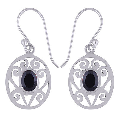 925 Sterling Silver Black Onyx Earrings - R3500513-123
