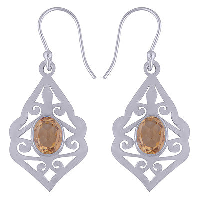 925 Sterling Silver Citrine Earrings - R3500521-134