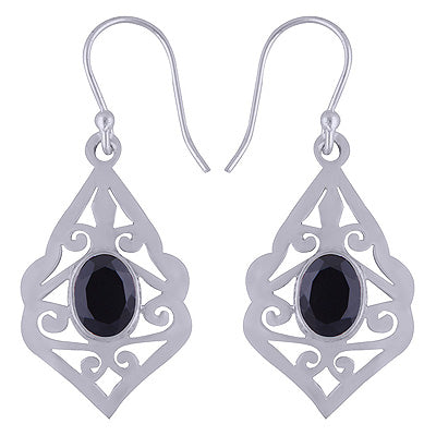 925 Sterling Silver Black Onyx Earrings - R3500521-162