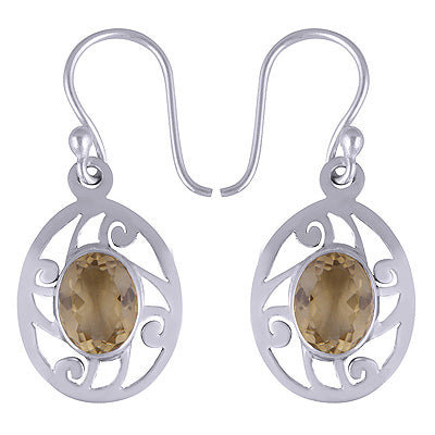 925 Sterling Silver Lemon Topaz Earrings - R3500529-51