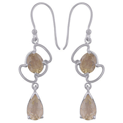 925 Sterling Silver Lemon Topaz Earrings - R3500564-54