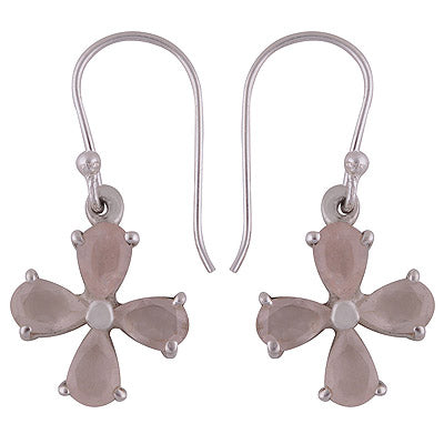 925 Sterling Silver Rose Quartz Earrings - R3500567-143