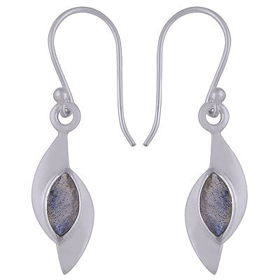 Beautifully Designed Labradorite Oval Shape 925 Sterling Solid Silver Dangle Earrings - R3500572-20