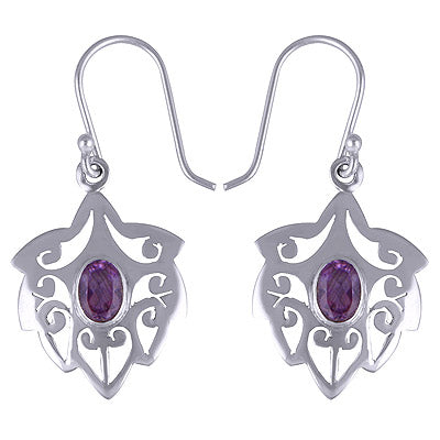 925 Sterling Silver Amethyst Earrings - R3500598-52